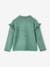 Cardigan with Fancy Ruffle on Sleeves for Girls green+rose 