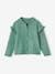 Cardigan with Fancy Ruffle on Sleeves for Girls green+rose 