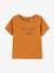 Short Sleeve T-Shirt with Message for Babies caramel 