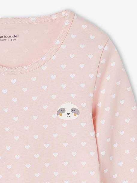 Pack of 3 Long Sleeve Animals Tops for Girls pale pink 