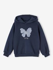 Girls-Cardigans, Jumpers & Sweatshirts-Sweatshirts & Hoodies-Hoodie with Fancy Motif for Girls