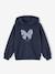 Hoodie with Fancy Motif for Girls navy blue+rosy 