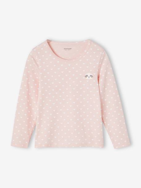 Pack of 3 Long Sleeve Animals Tops for Girls pale pink 