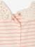 Striped T-Shirt with Collar in Broderie Anglaise for Baby Girls rose 