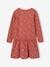 Long Sleeve Printed Dress for Girls ecru+grey green+old rose+printed brown+rosy 