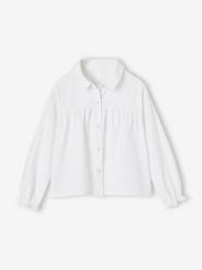 Poplin Shirt with A-Line Cut for Girls