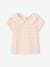 Striped T-Shirt with Collar in Broderie Anglaise for Baby Girls rose 