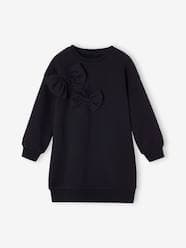 Girls-Dresses-Fleece Dress with Fancy Bows for Girls