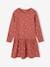 Long Sleeve Printed Dress for Girls ecru+grey green+old rose+printed brown+rosy 