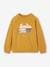 Sweatshirt with Bouclé Smile Motif for Girls mustard 