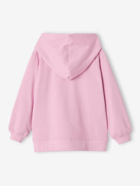 Long Hooded Sweatshirt for Girls mauve 