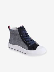 High-Top Leather Trainers for Boys