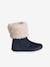 Knee High Boots with Faux Fur, for Girls navy blue 