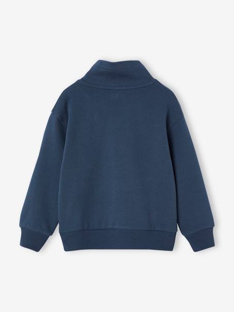 Printed Sweatshirt with Snood Neck for Boys night blue+pecan nut 