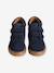 Hook-&-Loop Trainers in Leather for Boys brown+navy blue 