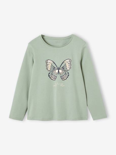 Top with Message, for Girls bronze+dusky pink+fuchsia+grey blue+grey green+sand beige+violet 