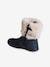 Knee High Boots with Faux Fur, for Girls navy blue 