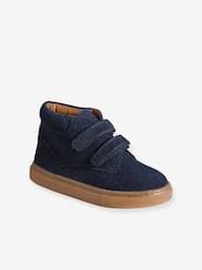 -Hook-&-Loop Trainers in Leather for Boys