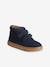 Hook-&-Loop Trainers in Leather for Boys brown+navy blue 