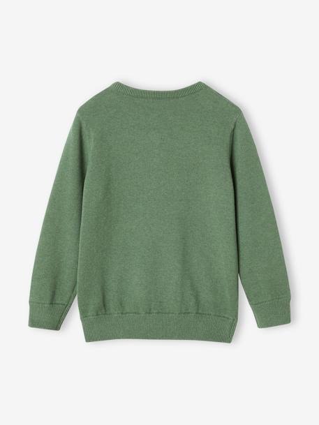 Top with Grandad-Style Neckline, for Boys marl blue+marl green 