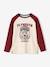 Bear Top with Contrasting Raglan Sleeves bordeaux red 