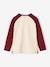 Bear Top with Contrasting Raglan Sleeves bordeaux red 