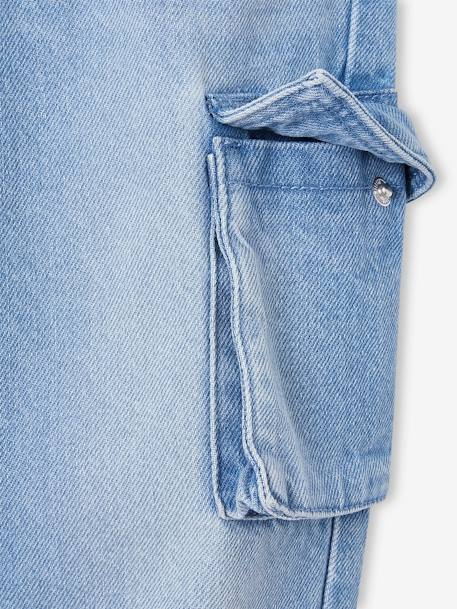 Wide-Leg Jeans with Multiple Pockets for Boys stone 