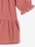 Ruffled Dress in Cotton Gauze, for Girls old rose+sage green 