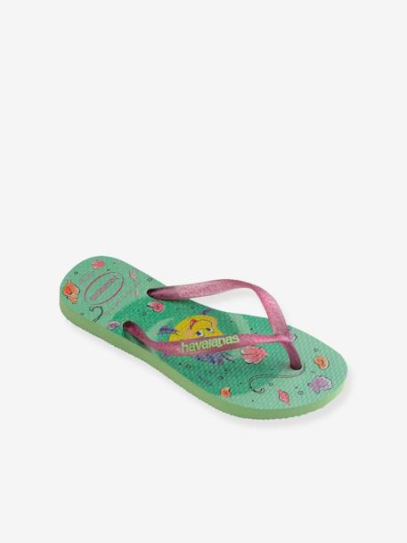 Slim Princess Flip-Flops for Children, by HAVAIANAS green 