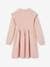 Knitted Dress with Ruffles for Girls dusky pink+night blue+rosy 