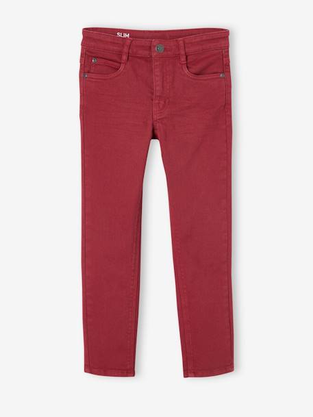 MEDIUM Hip, MorphologiK Slim Leg Coloured Trousers, for Boys beige+green+grey green+night blue+sky blue+slate blue+tomato red 