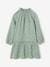 Floral Cotton Gauze Dress, for Girls anthracite+grey green 