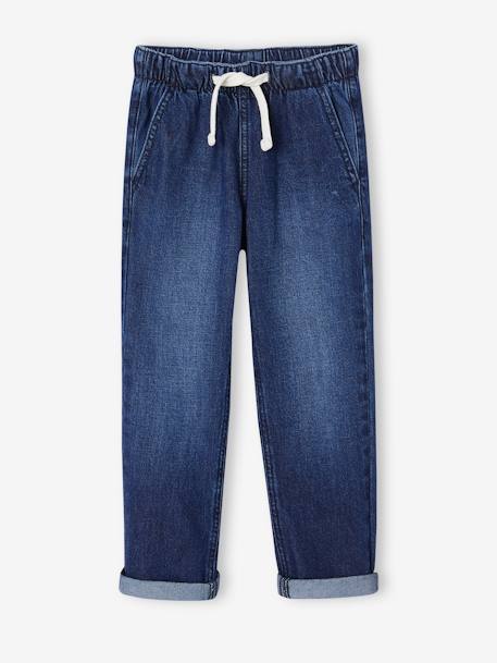 Wide Easy to Slip On Jeans for Boys bleached denim+brut denim+denim grey+stone 