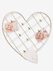 Bedding & Decor-Brass Picture Board, Heart