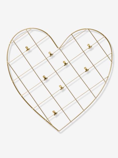 Brass Picture Board, Heart gold 