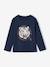 Top with Tiger Motif for Boys night blue 