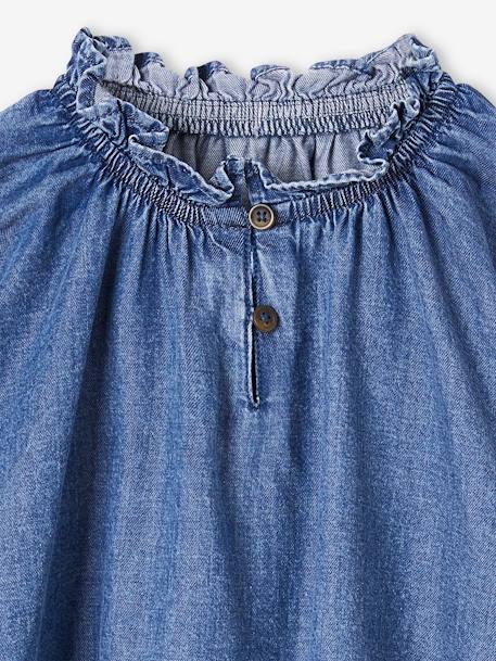 Blouse in Light Denim, for Girls medium blue 