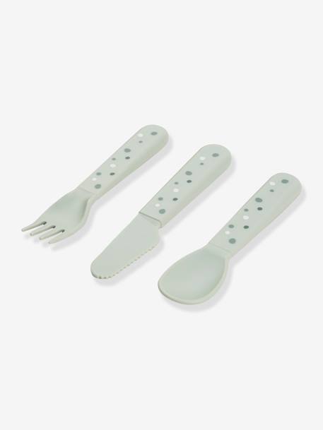 3-Piece Cutlery Set, Happy Dots by DONE BY DEER blush+green 