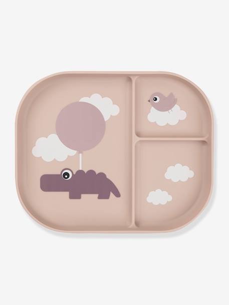 Compartment Plate, Happy Clouds by DONE BY DEER blush+green 