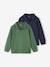 Pack of 2 Long-Sleeved Polo Shirts for Boys BLUE MEDIUM TWO COLOR/MULTICOL+Dark Blue+green+GREY MEDIUM TWO COLOR/MULTICOL 