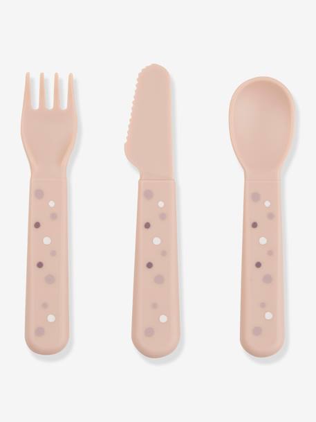 3-Piece Cutlery Set, Happy Dots by DONE BY DEER blush 