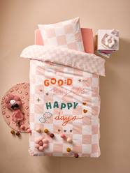 Bedding & Decor-Duvet Cover + Pillowcase Set for Children, with Recycled Cotton Content, Damier Good Vibes