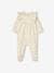 Floral Sleepsuit with Ruffles & Back Opening for Babies ecru 