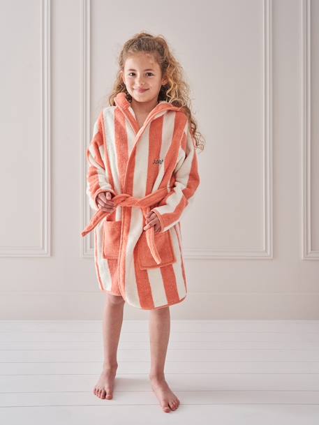 Striped Bathrobe for Children, Transat striped green+striped pink+striped violet+striped yellow 