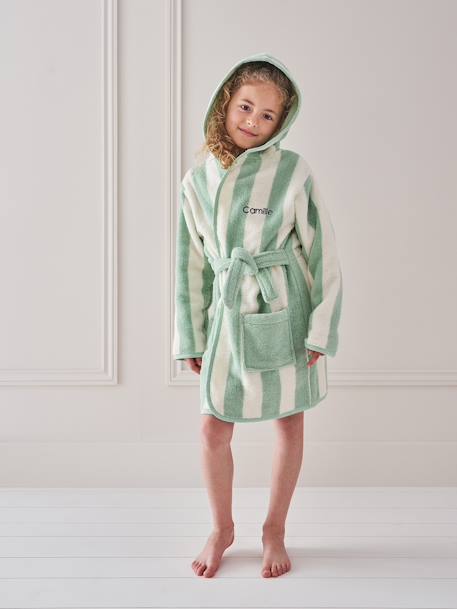 Striped Bathrobe for Children, Transat striped green+striped pink+striped violet+striped yellow 