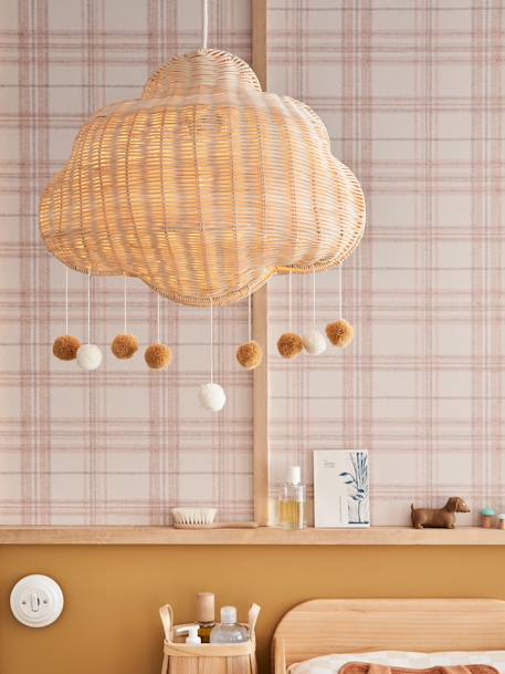 Cloud Lampshade in Rattan golden beige 