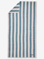 Bedding & Decor-Bathing-Striped Bath Towel with Recycled Cotton, Transat