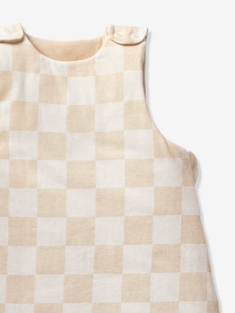 Sleeveless Baby Sleeping Bag, Achille chequered beige 