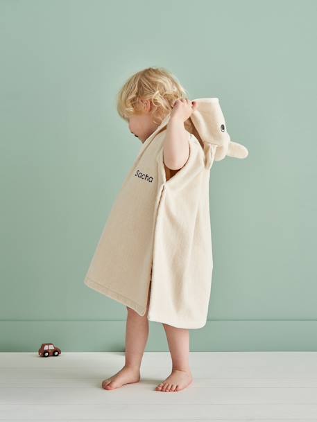 Bathing Poncho for Babies, Animal apricot+beige+ochre 