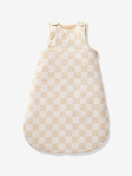 Sleeveless Baby Sleeping Bag, Achille chequered beige 